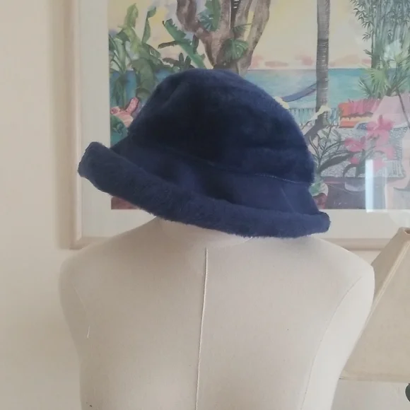 Vintage Blue Mohair Hat s-l400.jpg main image 3
